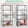 thumbnail image 6 of YRLLENSDAN 5 Tier Storage Shelves for Storage Rack, 1250 Lbs Capacity Adjustable Wire Shelving Heavy Duty Steel Layer Shelf Organizer for Bathroom Kitchen, 6 of 6