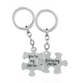 thumbnail image 2 of Raindrops Silver Metal Jigsaw Keychains with Lovely Letter Design for Bag Decoration and Car Keys, 2 of 7