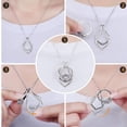 thumbnail image 3 of Mujer novia anillo guardián collar geométrico colgante para enfermera trabajadora, 3 of 5