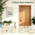thumbnail image 3 of U-Shaped Sliding Door Loop Lock 1Pc, U Bolt Lock Anti-Theft Loop Bolt 90/180 Degree Multi-Angle Design, Rustproof Security Latch with Screws Stainless Steel Latch for Door, White, Topboutique, 3 of 5