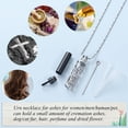 thumbnail image 5 of Stainless Steel Cut-Out Tree of Life Cylinder Urn Pendant  Necklace for Cremation Ashes of Loved One Memorial Jewelry, 5 of 6