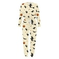 thumbnail image 4 of Halloween Pajamas Women Long Sleeve Drawstring Pajamas For Women Set 2 Pieces Long Sleeve Lounge Sets Cozy Soft Winter Pjs Plus Size Sleepwear, 4 of 5