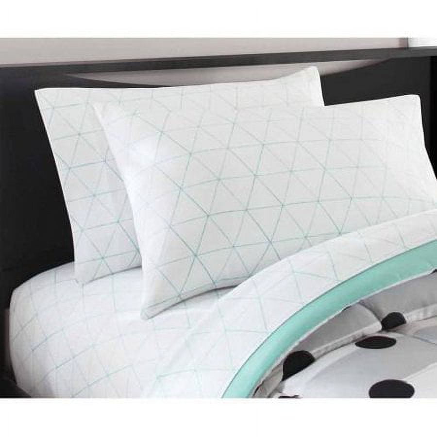Your Zone Grey Stripe Dot Bed in a Bag Bedding Comforter Set