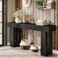thumbnail image 3 of Tribesigns 63-Inch Long Console Table, Farmhouse Wooden Sofa Table Behind The Couch, Entryway Table for Entrance, Hallway, Living Room, Black, 3 of 7