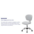 thumbnail image 6 of Flash Furniture Mid-Back White Mesh Padded Swivel Task Office Chair with Chrome Base, 6 of 14