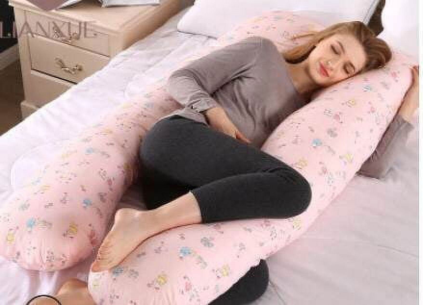 CradlePlanet Organic Cotton Pregnancy Pink Pillow Maternity Pillow Nursing and Back Support Pillow