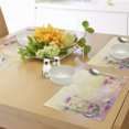 thumbnail image 4 of Ambesonne Pink Place Mats Set of 4, Vintage Magnolia Blooms, Standard Size, Pink Pale Yellow, 4 of 6