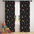 thumbnail image 5 of Blackout Kids Curtains,Colorful Dinosaurs Geometric Shapes Pattern Childrens Insulated Curtains Set Of 2,Bedroom Essentials,Toddler Room Decor 42"x84", 5 of 5