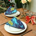thumbnail image 3 of GZHJMY Set of 1 Beautiful Tropical Plants Palm Leaves Flowers Satin Napkin Square 20 Inches Table Napkins Soft Smooth Decorative Napkins for Wedding Banquet Party Decoration, 3 of 6
