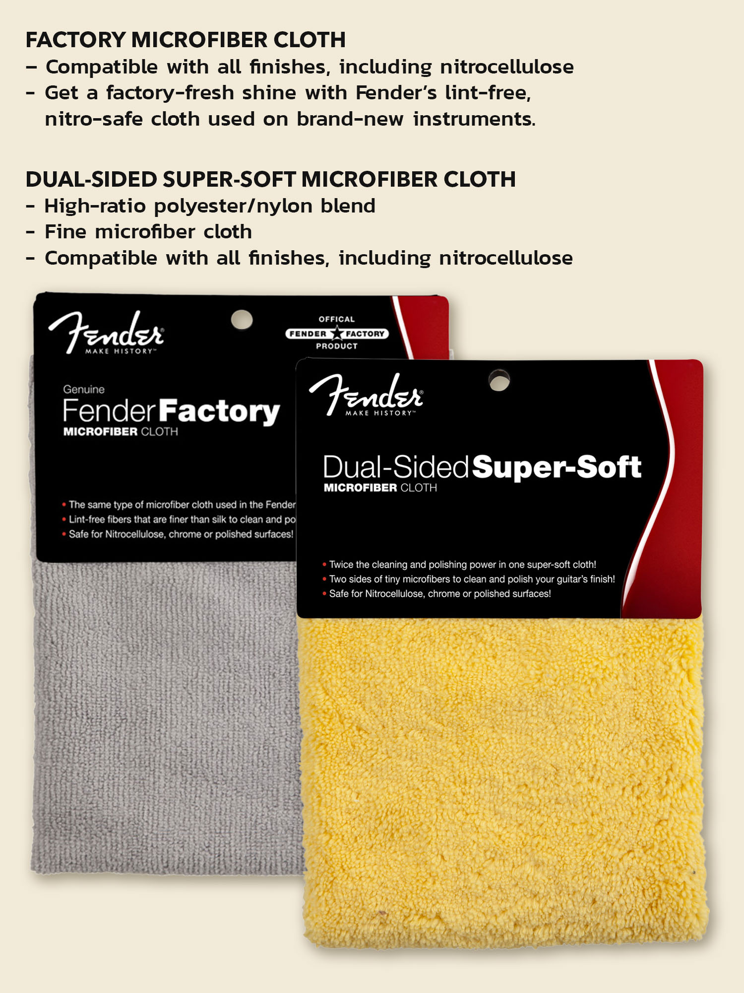 Fender Guitar Super Care Kit Bundle with Custom Shop Deluxe Guitar Care System 4 Pack, Speed Stick String Cleaner, Super-Soft Dual-Sided Microfiber Cloth, and Fender Factory Microfiber Cloth