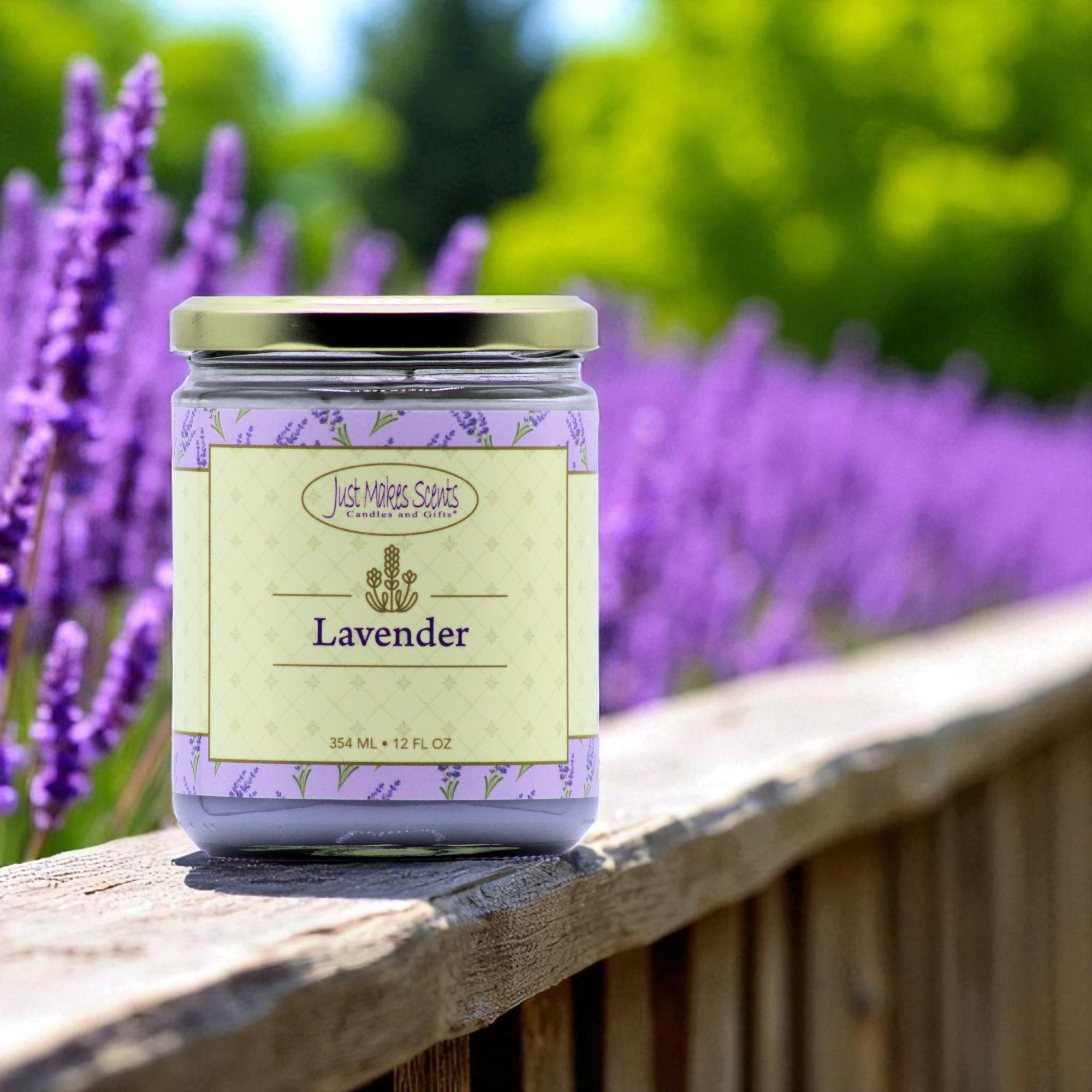 Lavender Salsa Jar Candle 12 oz -Just Makes Scents Candles & Gifts