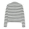 thumbnail image 6 of Generic Womens Striped Cardigan Sweaters Button Down Cropped Knit Lady Jackets Coat 2026 Fall Outfits Trendy Clothes, 6 of 7