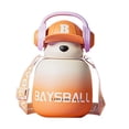 thumbnail image 3 of Botella de agua para niños, taza de entrenamiento, 650 ml, fácil de limpiar, botella para beber a prueba de fugas, botella para deportes al aire libre naranja, 3 of 8