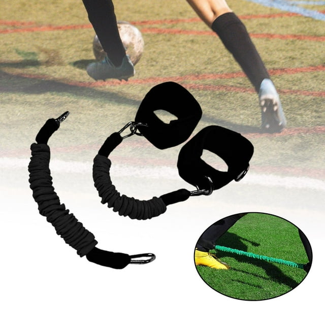 Bandas elásticas para piernas y tobillos, cuerdas de resistencia para entrenamiento de salto, cinturones de cintura para taekwondo, gimnasio y fitness Negro