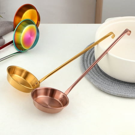 

Meizhencang Rust-proof Soup Spoon Anti-scalding Food Grade Non-stick Stainless Steel Soup Ladle Kitchen Tools