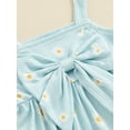 thumbnail image 4 of Suealasg Baby Girl Clothes 3 6 12 18 Months Infant Sleeveless Bow Daisy Print Tank Tops + Ruffle Shorts Set Newborn Girl Summer 2Pcs Outfits, 4 of 7