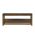 thumbnail image 3 of Walker Edison Rustic Farmhouse 48” Entry Bench, Rustic Oak, 3 of 10