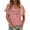 Pink#9527, variant on CONZONE Womens Summer T-Shirts Short Sleeve T Shirts for Women Casual V Neck Letter Graphic Lightweight Tees Soft Cozy Dailywear