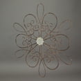 thumbnail image 4 of 30 Inch Rustic Wood Metal Flower Sculpture Wall Hanging Art Home Decor Set Of 2, 4 of 5