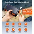 thumbnail image 5 of 45800mAh Solar Power Bank 15W with Hand Crank & Cables & Wireless Charger, Solar Charger Compatible for iPhone & Android Phone, 5 of 9