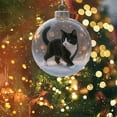 thumbnail image 2 of Cute Cat Christmas Glass Ornaments Collection, Xmas Tree Kitten Ball Ornament, Vivid 3D Animal Decoration, for Cats Lovers, Party Centerpiece Mantel, Fall Winter Home Decor(H), 2 of 7