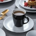 thumbnail image 4 of vancasso Dinnerware Sets, Stoneware Dinner Set for 4, 16-Piece Round Black & White, Series Lento Matte, 4 of 10
