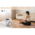 thumbnail image 2 of Top Entry Cat Litter Box, Enclosed Stainless Steel Cat Toilet with Deep Base, Easy Clean Litter Pan for Multi-Cat Homes, Gray, 23.6" x 15.7" x 15.5", 2 of 8