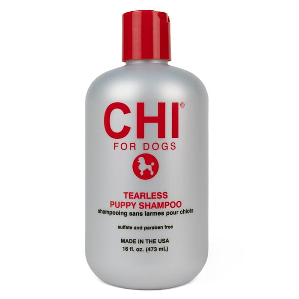 Champú CHI para perros sin lágrimas para cachorros, 473 ml, sin sulfatos ni parabenos