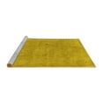 thumbnail image 2 of Ahgly Company Machine Washable Indoor Square Abstract Yellow Modern Area Rugs, 3' Square, 2 of 4