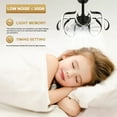 thumbnail image 6 of 20" Futuristic Modern Black Flush Mount Ceiling Fan with LED Light, Low Profile 6-Speed Smart APP Remote Control, 6 of 13