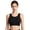 Black, variant on Women's Seamless Compression Yoga Bra Flat Shaping Sports Top Smooth Silk Feel Maximum Coverage Racerback High Intensity Wireless Bust Support Workout Activewear Black L