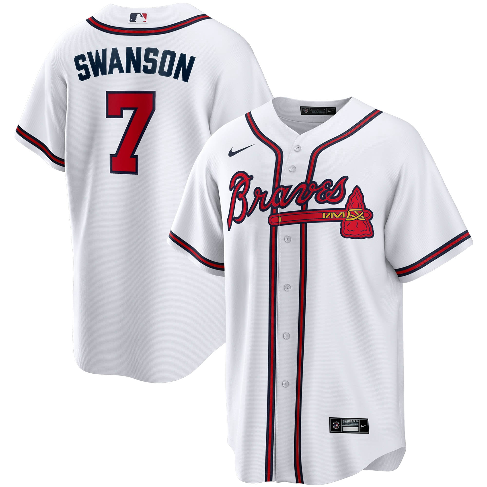Men's Nike Dansby Swanson White Atlanta 