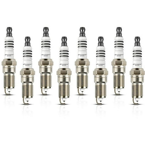 Spark Plug Set 8 - Compatible with 2003 - 2020 Chevy Express 3500 2004 2005 2006 2007 2008 2009 2010 2011 2012 2013 2014 2015 2016 2017 2018 2019