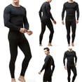 thumbnail image 4 of Men Microfiber Ultra Soft Fleece Thermal Long Johns Underwear Top & Bottom Set, 4 of 10