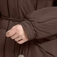 thumbnail image 6 of Cavosen Women's Puffer Jackets Long Hooded Full Zipper Jacket Quilted Thickened Warm Long Sleeve Down Jacket Maxi Length Puffy Padded Fitted Coat with Pocket Winter Outwear Brown XL, 6 of 6