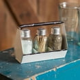 thumbnail image 2 of Primitive Industrial Galvanized Toolbox MASON Jar Salt & Pepper & Tooth pick Caddy, 2 of 2