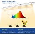 thumbnail image 2 of Monios-L T5 LED Grow Light, 2FT Full Spectrum Sunlight Replacement, 30W High Output Integrated Fixture with Rope Hanger for Indoor Plants, Hydroponics, Seedling, Growing, Blooming, 2 of 7