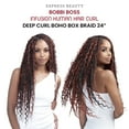 thumbnail image 3 of Ebo Bobbi Boss Infusion Human Hair Curl Crochet Braid Deep Curl Boho Box Braid 24" ( T1B/350 Off Black / Copper ), 3 of 6