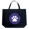thumbnail image 1 of LA Pop Art Large Word Art Tote Bag - Gandhi's Quote on Animal Treatment, 1 of 2