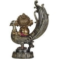 thumbnail image 3 of Hindu Supreme God Of Success And Arts Baby Ganesha Sitting On Peacock Statue, 3 of 4