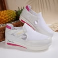 thumbnail image 6 of CHWshoes Shoes For Women Sneakers Slip Ons Canvas Shoes Fashion Casual Summer Low Top Platform Walking Flats Loafers，White Size 41, 6 of 8