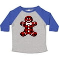 thumbnail image 3 of Inktastic Buffalo Plaid Gingerbread Man Boys or Girls Toddler T-Shirt, 3 of 5