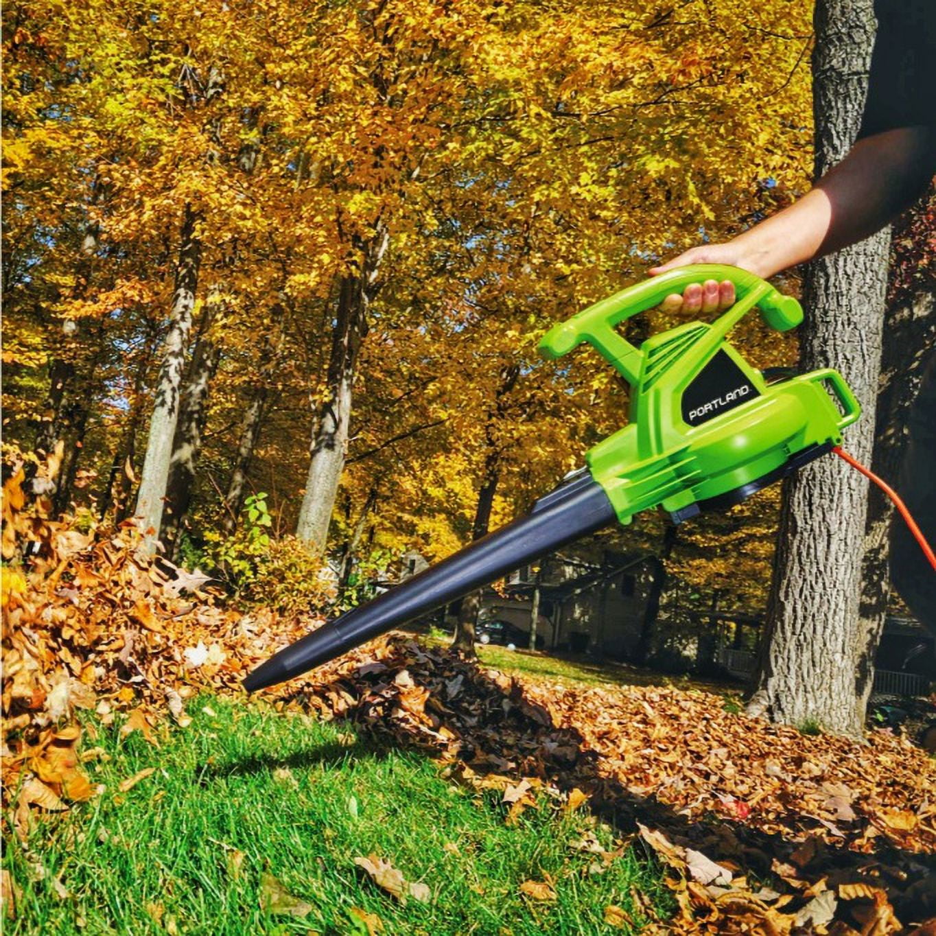 Leaf Blower 3-in-1 Electric Lightweight Corded Vacuum Mulcher 230MPH/12 Amp/2 Speed Blower_Green
