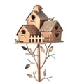 thumbnail image 4 of Casa de pájaros de metal para manualidades Casa de pájaros con estacas para jardín Adornos de metal para casas de pájaros, 4 of 6