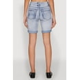 thumbnail image 5 of Womens WAX Fixed Cuff Denim Bermuda Shorts, 5 of 5