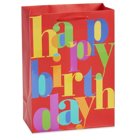 American Greetings Happy Birthday Lettering on Red Small Gift Bag