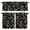 Black, variant on 3 Piece Kitchen Curtains and Valances Set Botanical Fruit Cafe Curtains 36 Inch Length Retro Blueberry Raspberry Leaves Black Valance & Tier Curtain for Living Room Bedroom Window 54"x18"+27"x36"*2