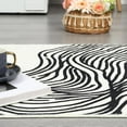 thumbnail image 5 of Tzou 2x6 Non-Shedding Washable Runner Rugs for Kitchen, Nonslip Contemporary Striped Carpet for Entryway Living Room, Black/Beige, 5 of 7