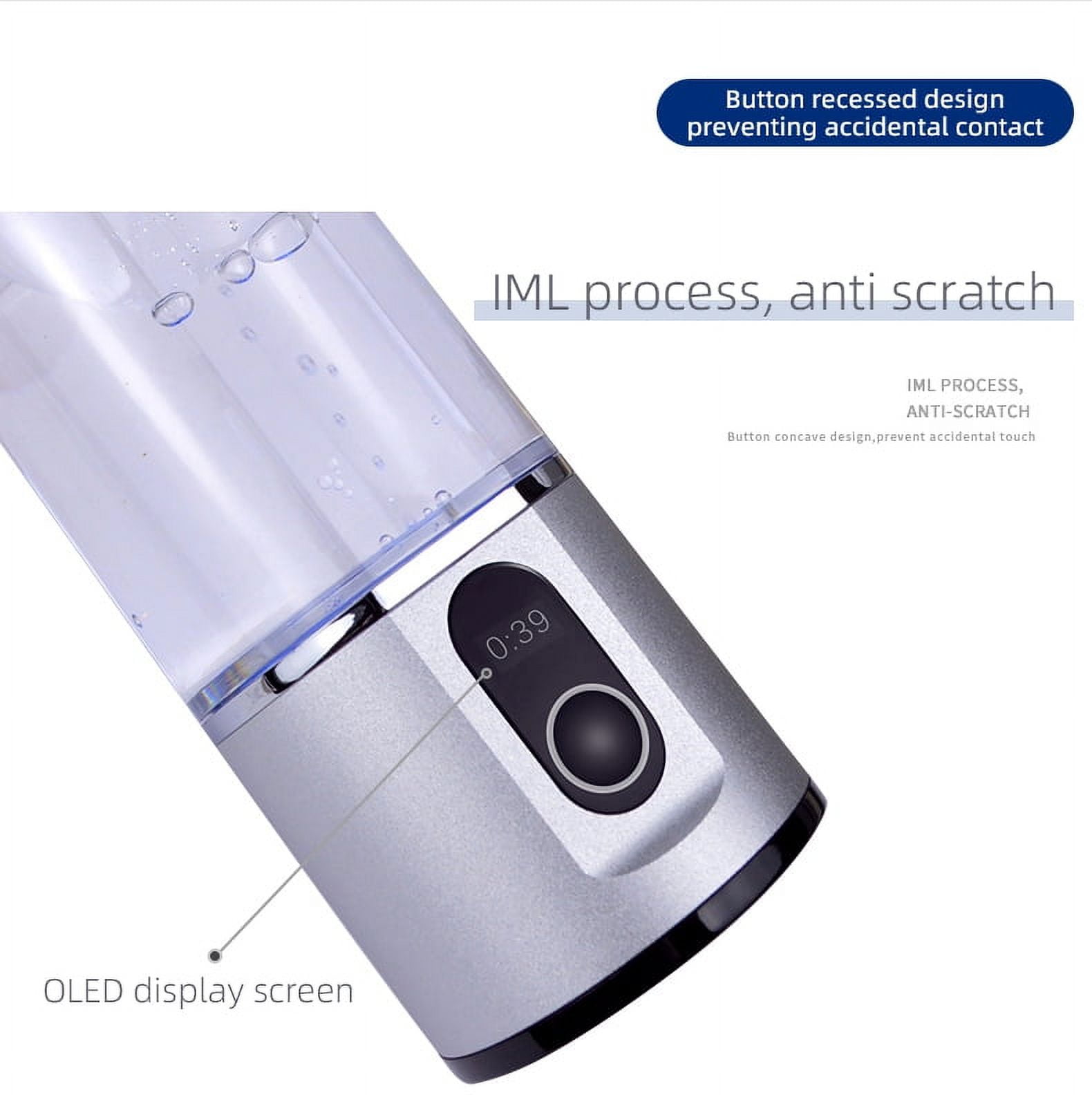 ALKA Portable Hydrogen Rich Water Bottle up to 5000PPB ABS 210ml PEM Membrane & SPE Technology Ionizer Type-C Recharge