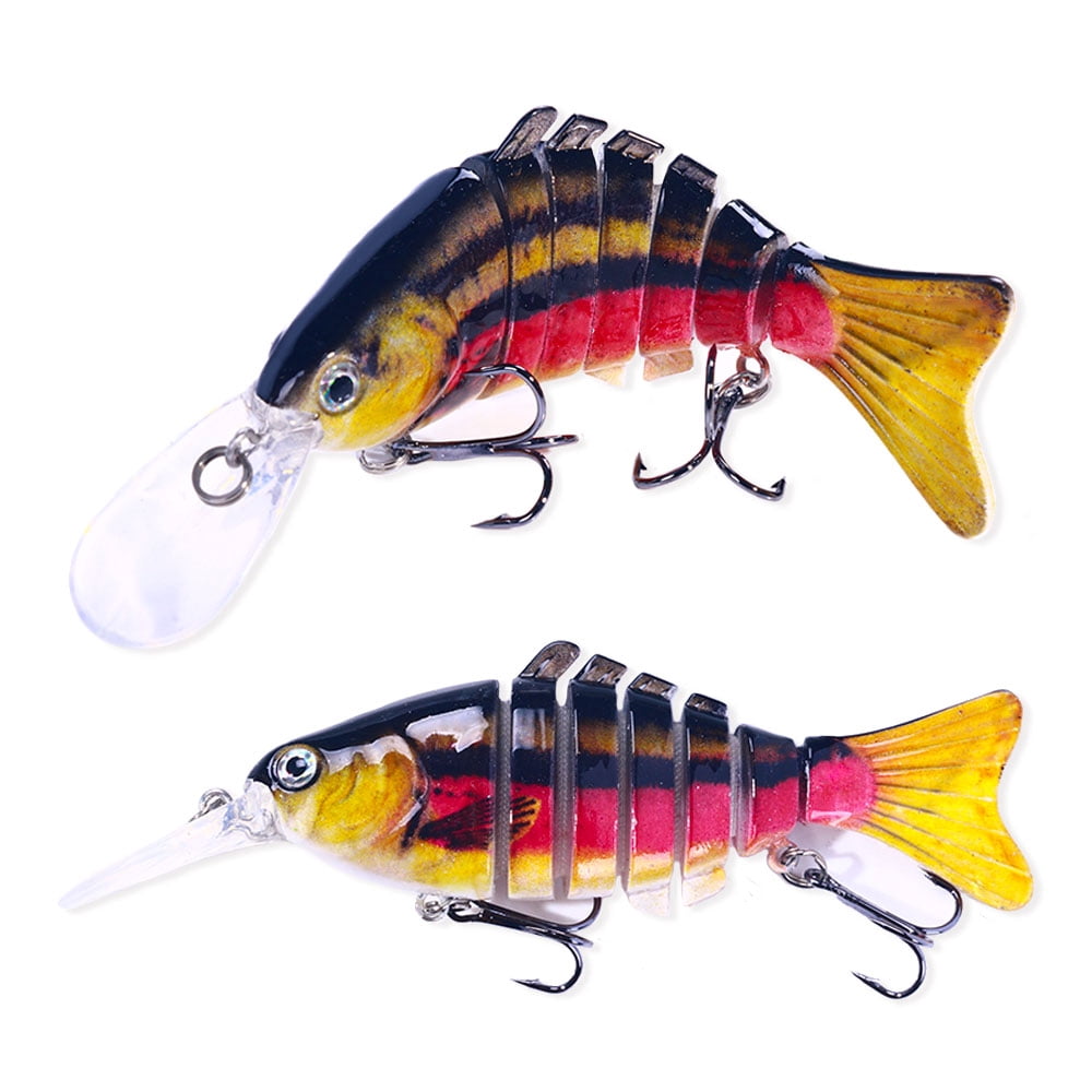 HENGJIA Fishing Lures 10pcs Multi Jointed Fish Fishing Kits Slow Sinking Lifelike Swimbait Freshwater and Saltwater for Trout Bass Lures